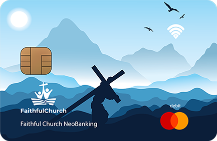 Faithful Church demo card design (not a real card)